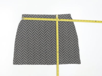 Marks and Spencer Women Black Geometric Pencil Skirt Size 14
