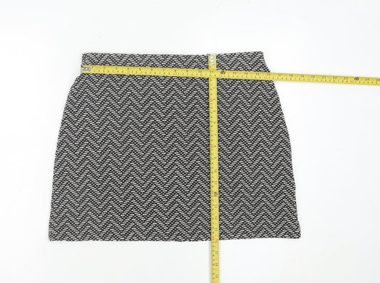 Marks and Spencer Women Black Geometric Pencil Skirt Size 14
