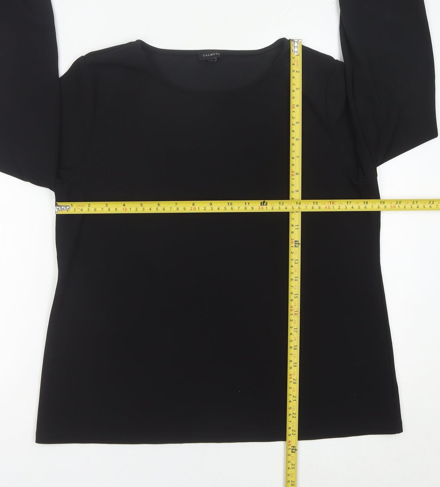 Womens UK Size L Talbots Black Basic Blouse