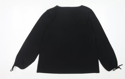 Womens UK Size L Talbots Black Basic Blouse