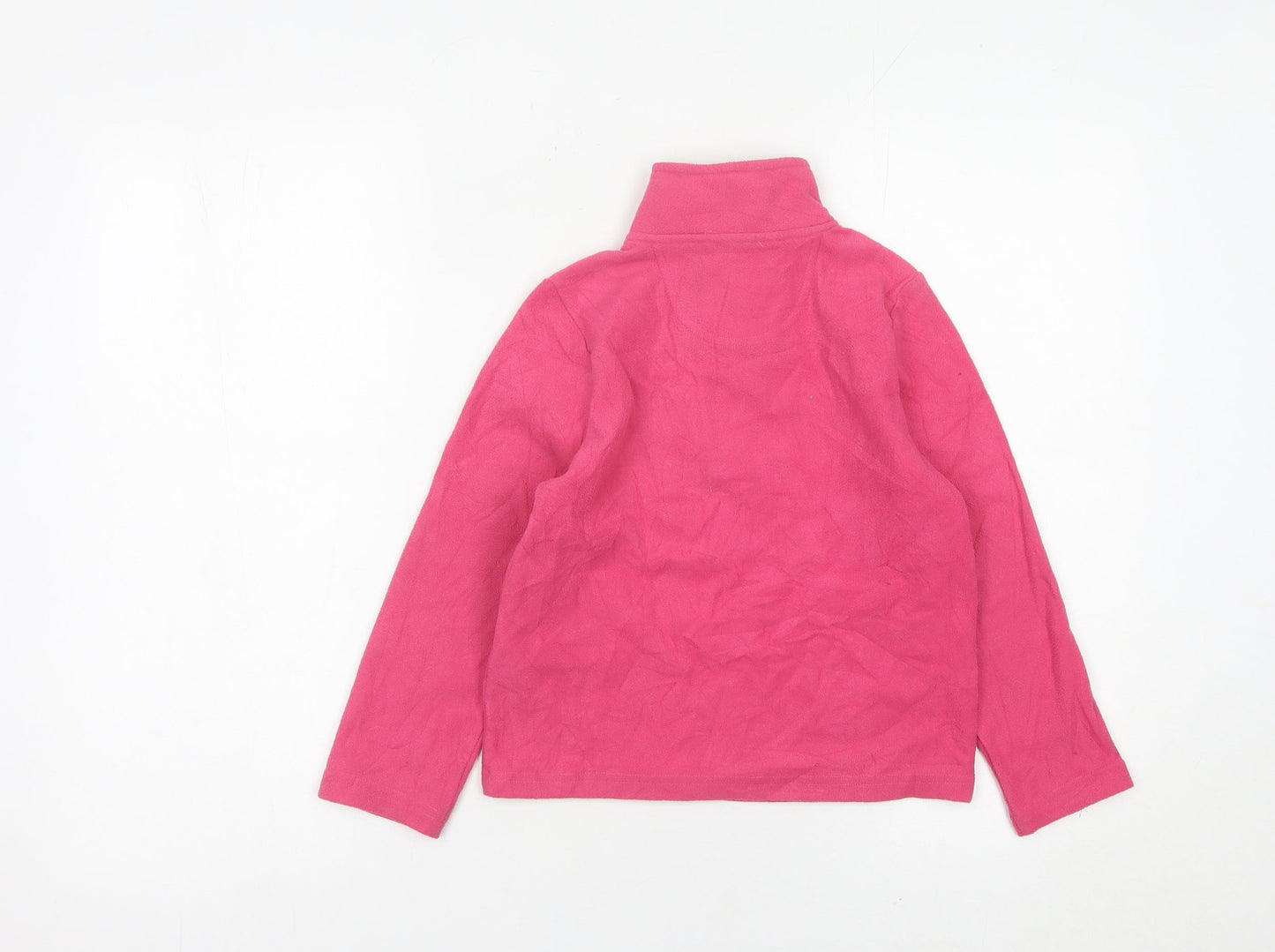 Peter Storm Girls Pink Fleece Sweatshirt 5-6 Years Half Zip Pullover