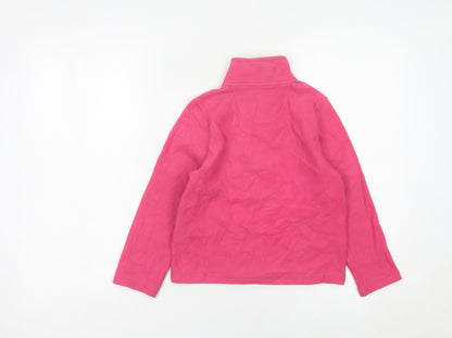 Peter Storm Girls Pink Fleece Sweatshirt 5-6 Years Half Zip Pullover