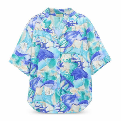Womens UK Size 12 Yessica Multicoloured Hawaiian Button-Up