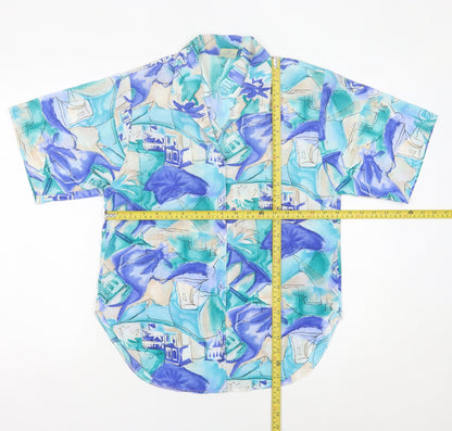 Womens UK Size 12 Yessica Multicoloured Hawaiian Button-Up