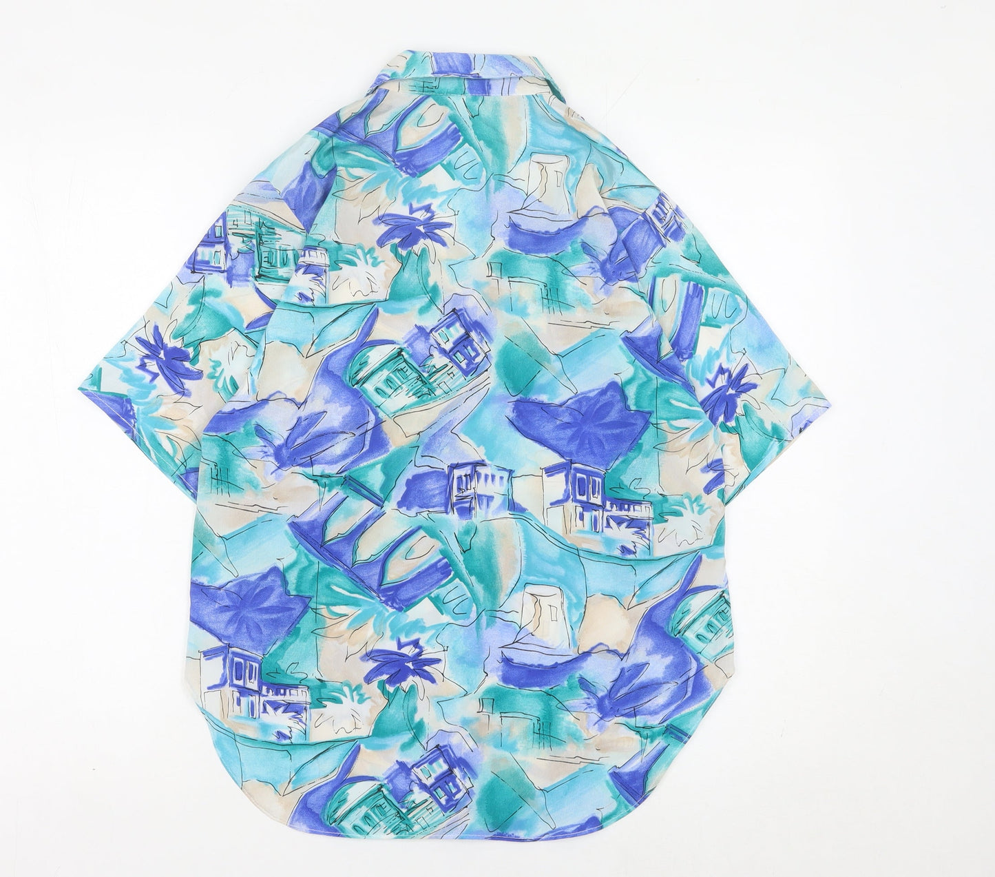 Womens UK Size 12 Yessica Multicoloured Hawaiian Button-Up