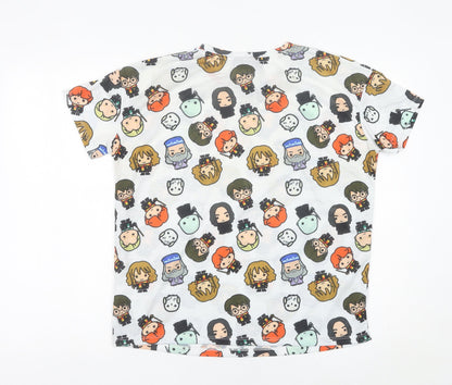 Womens UK Size M Harry Potter White Basic T-Shirt