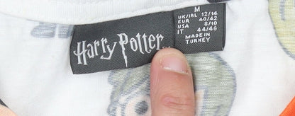 Womens UK Size M Harry Potter White Basic T-Shirt