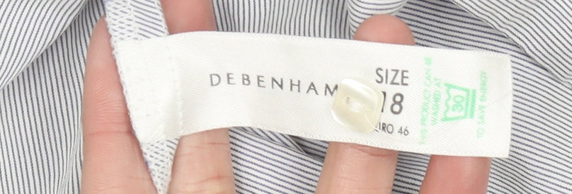 Womens UK Size 18 Debenhams Grey Basic Blouse