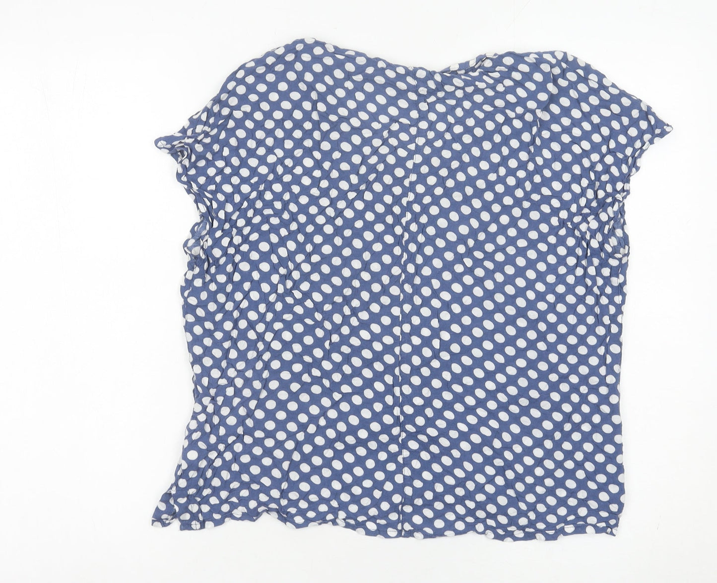 Crew Clothing Co. Women’s Blue Polka Dot Blouse Size 14 Viscose