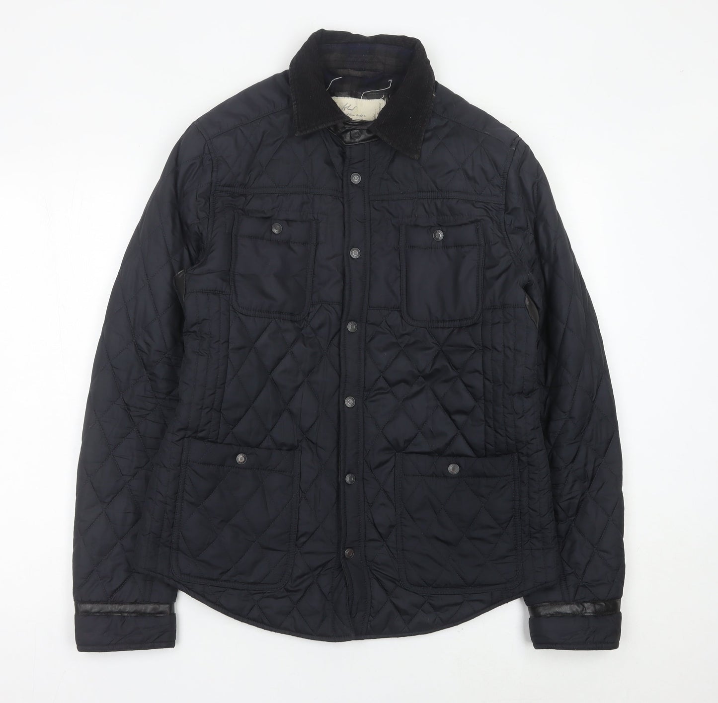 Womens UK Size M River Island Black Quilted Coat