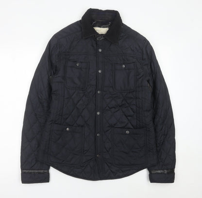 Womens UK Size M River Island Black Quilted Coat