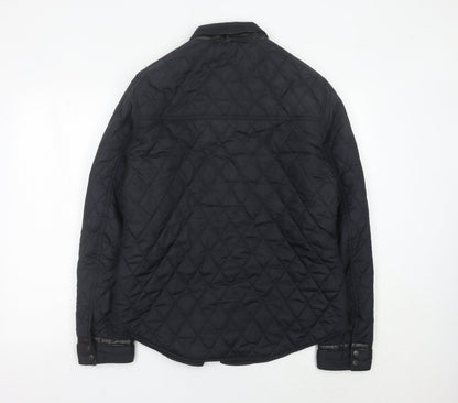 Womens UK Size M River Island Black Quilted Coat