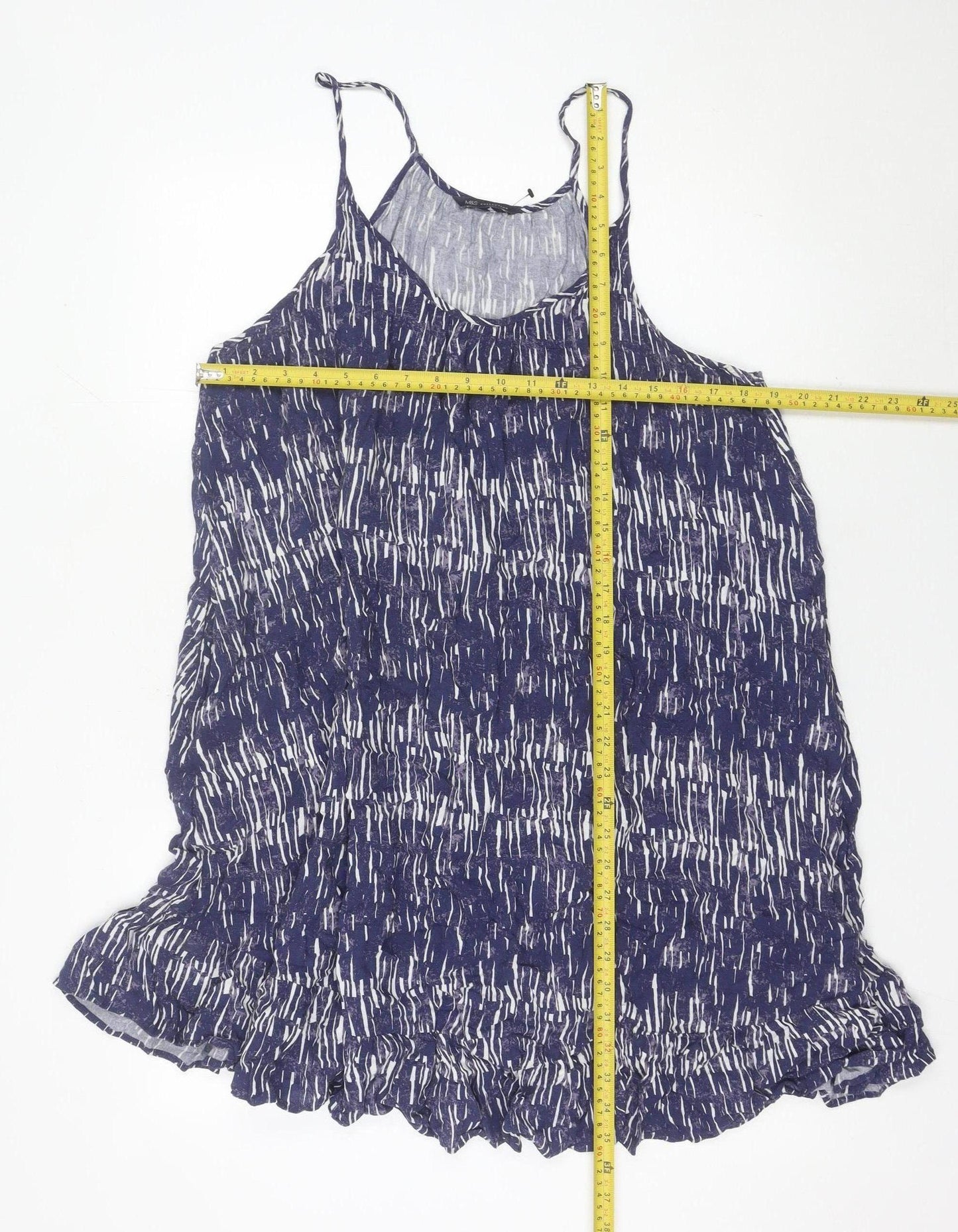 Marks and Spencer Women’s Blue Print Viscose Slip Dress UK 20