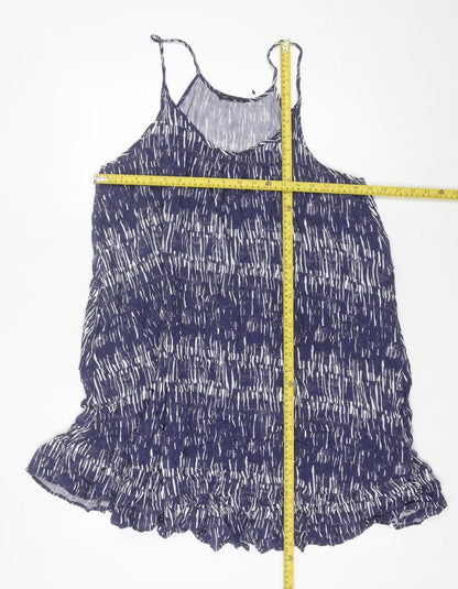 Marks and Spencer Women’s Blue Print Viscose Slip Dress UK 20