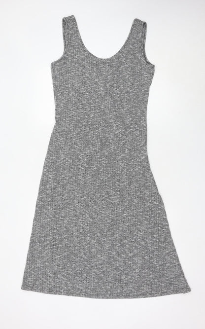 Mango Women’s Grey Knit Sleeveless Tank Dress Size 12