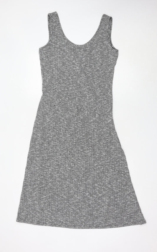 Mango Women’s Grey Knit Sleeveless Tank Dress Size 12