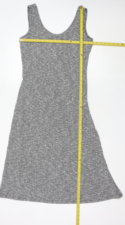Mango Women’s Grey Knit Sleeveless Tank Dress Size 12