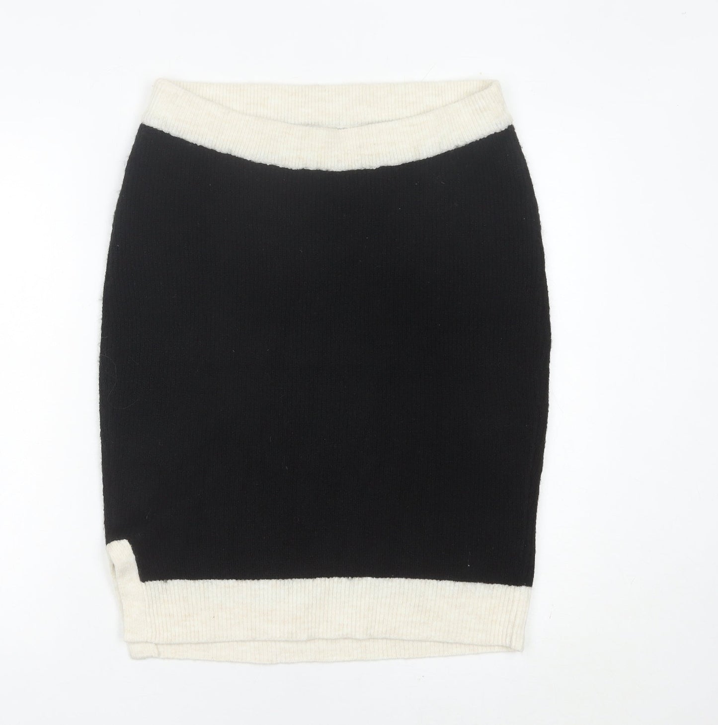 H&M Women’s Black White Knit Pencil Skirt Maternity Size M