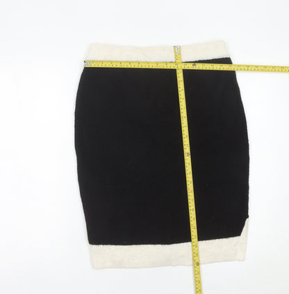 H&M Women’s Black White Knit Pencil Skirt Maternity Size M