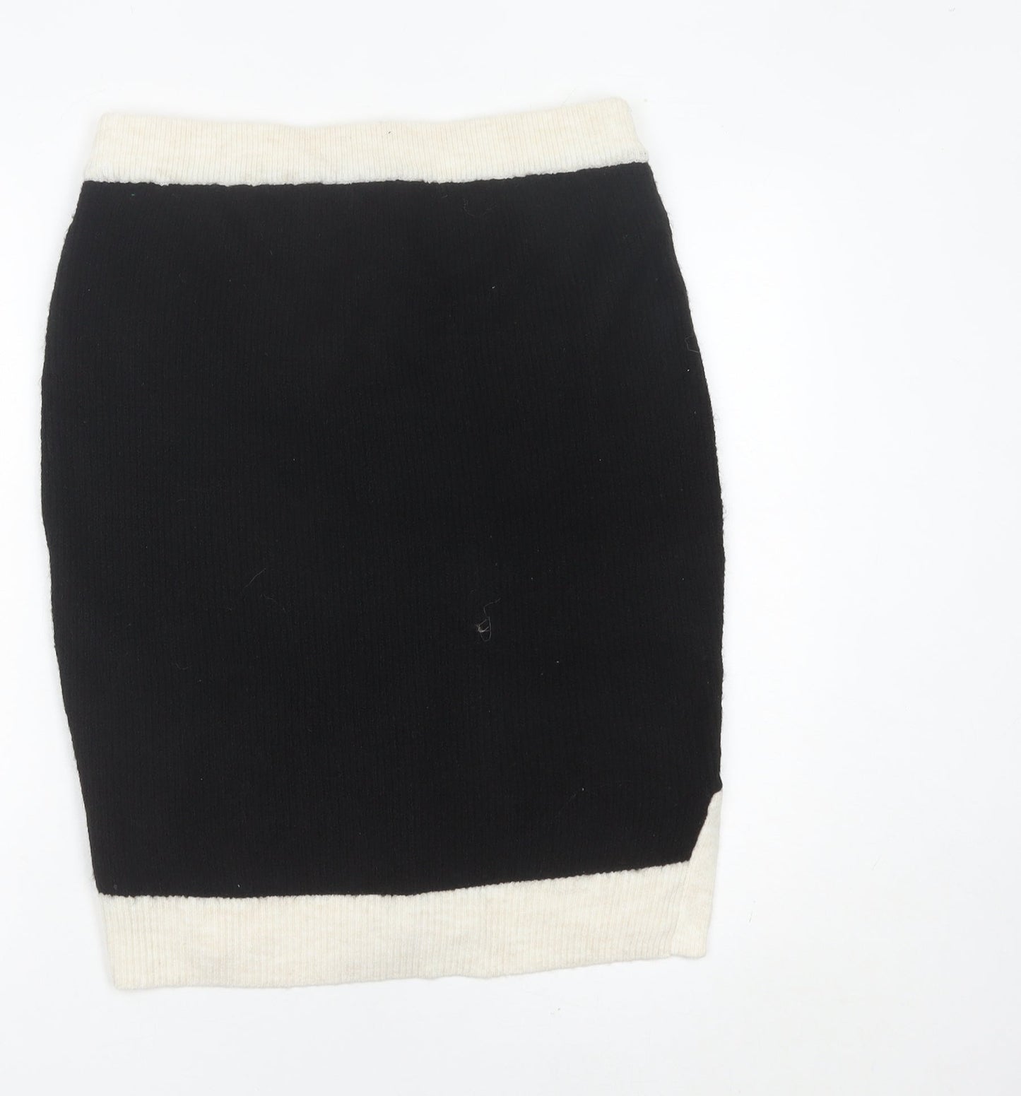 H&M Women’s Black White Knit Pencil Skirt Maternity Size M