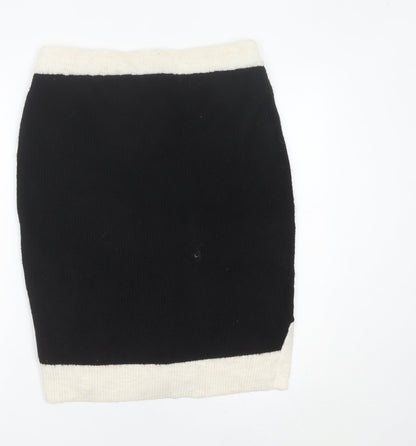 H&M Women’s Black White Knit Pencil Skirt Maternity Size M