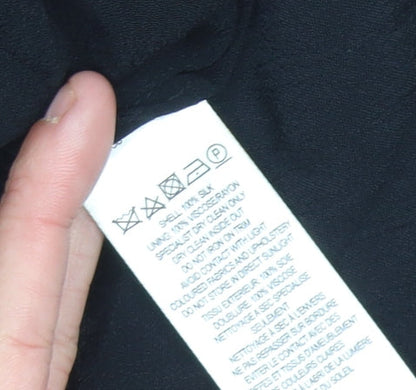 French Connection Women’s Black Silk Beaded Sheath Dress Size 6