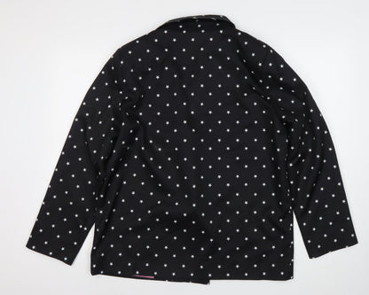 Daisy Street Womens Black Star Print Blazer Jacket UK 12