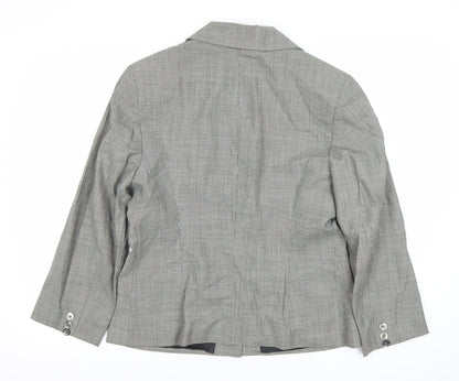 Marks and Spencer Women Grey Wool Blend Suit Jacket UK 14