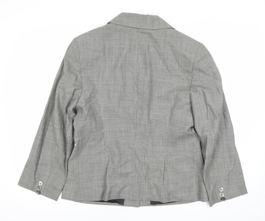 Marks and Spencer Women Grey Wool Blend Suit Jacket UK 14