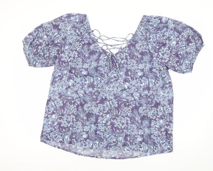 Womens UK Size 14 NEXT Purple Tunic Blouse