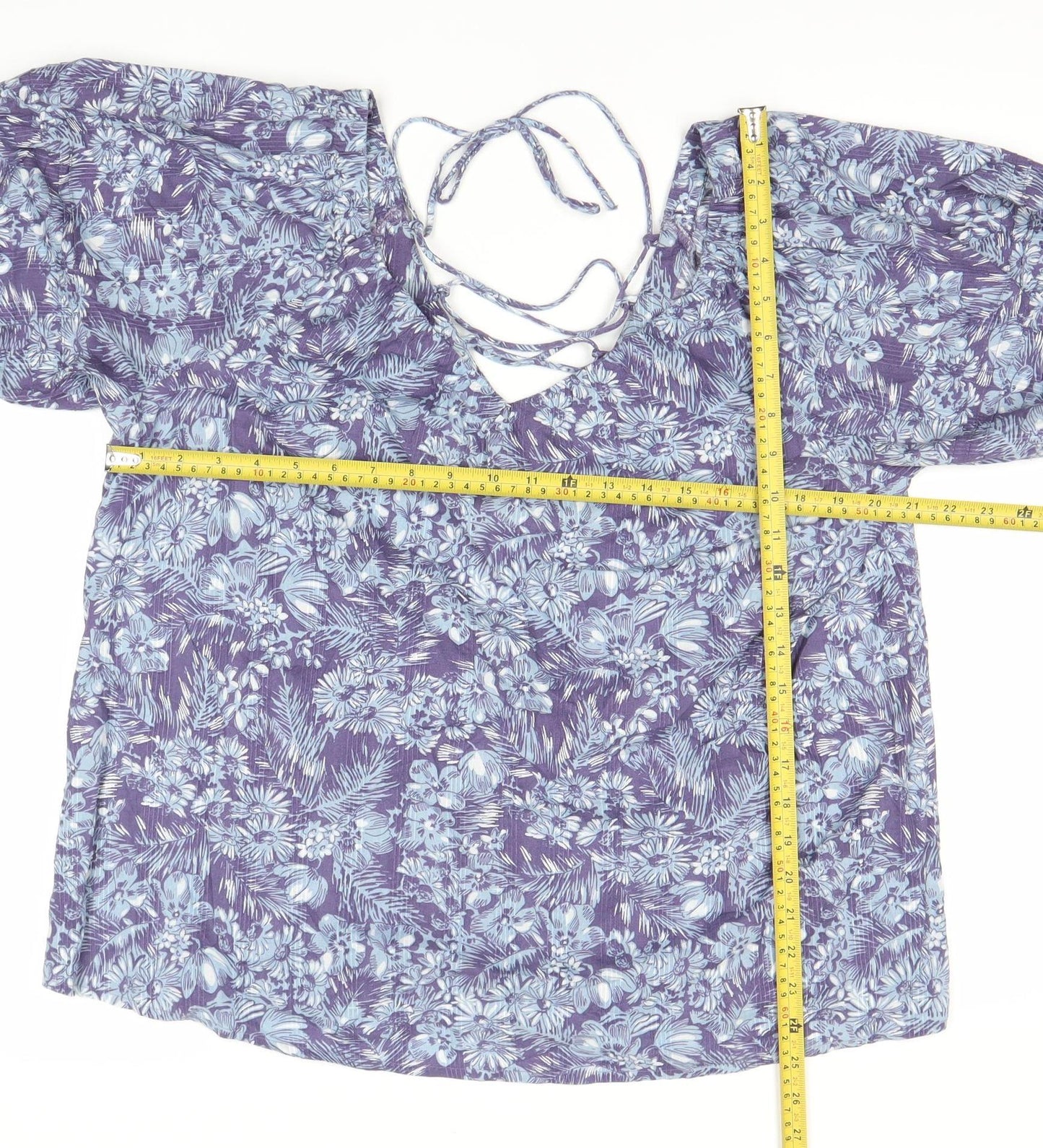 Womens UK Size 14 NEXT Purple Tunic Blouse