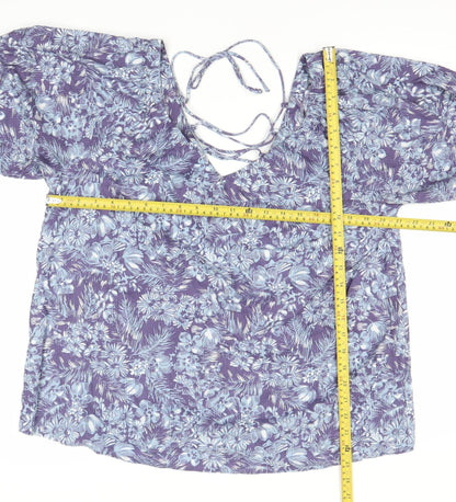 Womens UK Size 14 NEXT Purple Tunic Blouse