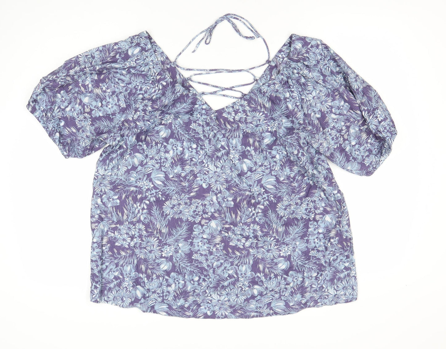 Womens UK Size 14 NEXT Purple Tunic Blouse