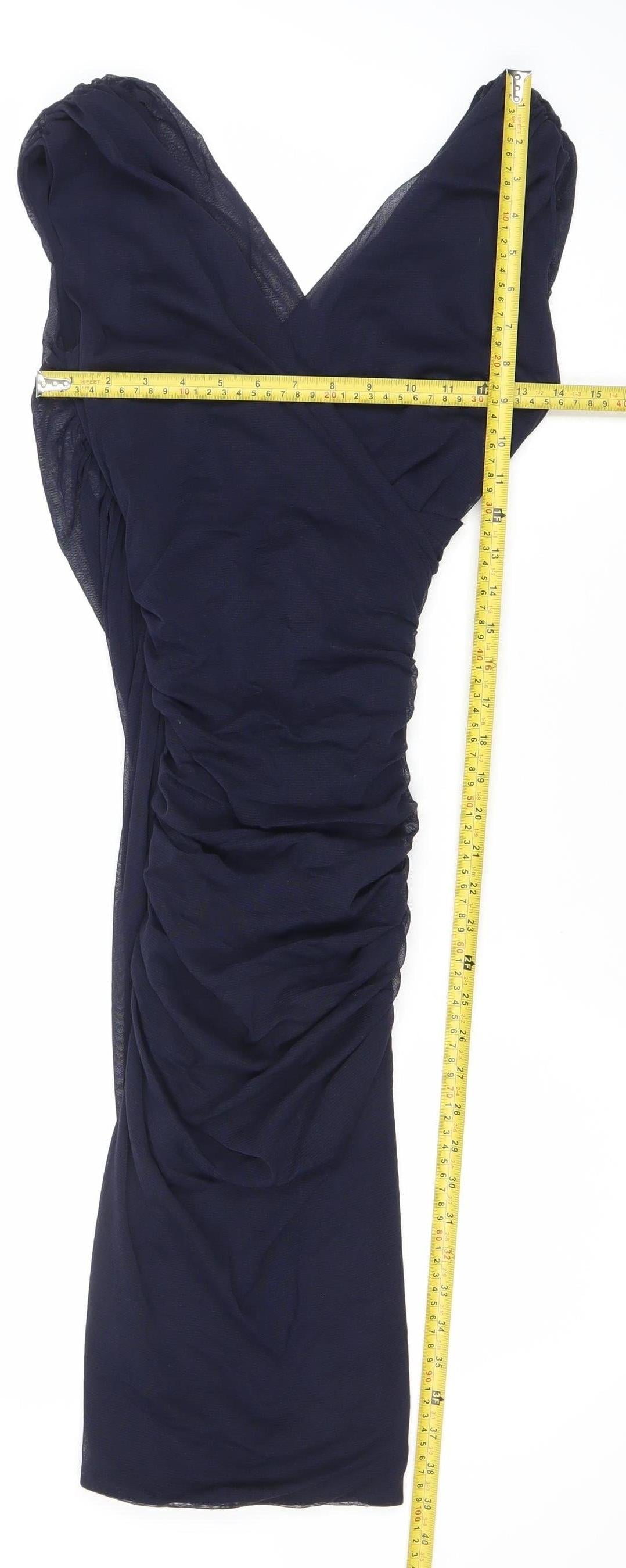 Phase Eight Women’s Blue Maxi Strapless Ruched Evening Dress Size 8