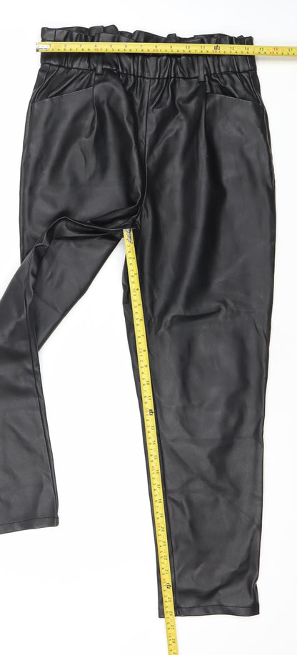 Womens UK Size 10 Miss Selfridge Regular Fit Casual Party/Cocktail Black Trouser