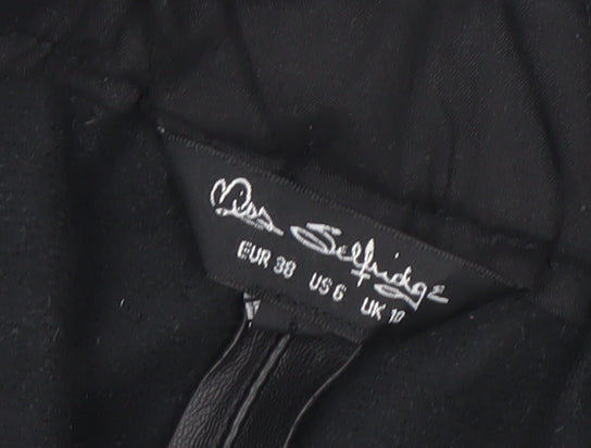 Womens UK Size 10 Miss Selfridge Regular Fit Casual Party/Cocktail Black Trouser