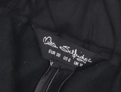 Womens UK Size 10 Miss Selfridge Regular Fit Casual Party/Cocktail Black Trouser