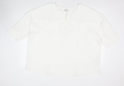 Damart Women's White Size 28 Basic Short Sleeve T-Shirt