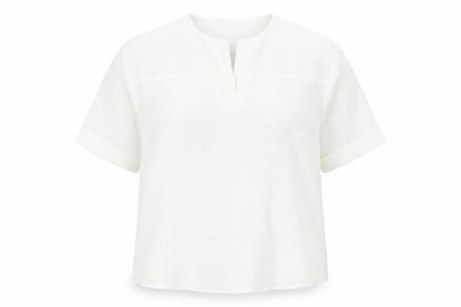 Damart Women's White Size 28 Basic Short Sleeve T-Shirt