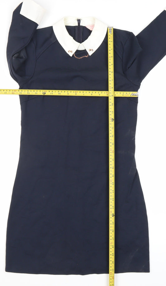 Ted Baker Women’s Blue Shift Collared Dress Size 8 Workwear