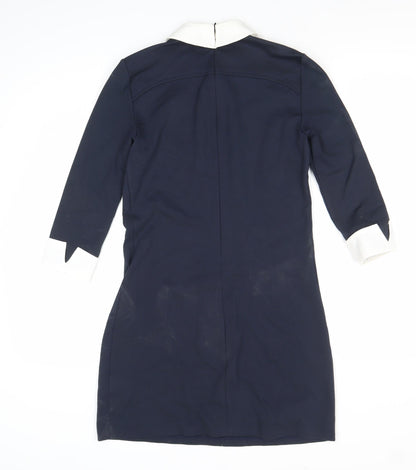 Ted Baker Women’s Blue Shift Collared Dress Size 8 Workwear