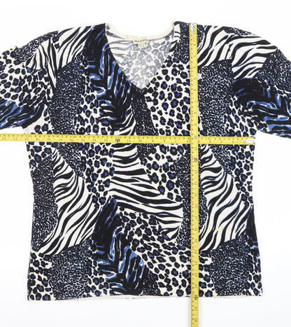 Womens UK Size 16 BASSINI Multicoloured Tunic Blouse