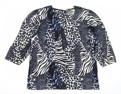 Womens UK Size 16 BASSINI Multicoloured Tunic Blouse