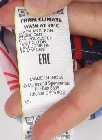 Womens UK Size 14 Marks and Spencer Multicoloured Tunic Blouse