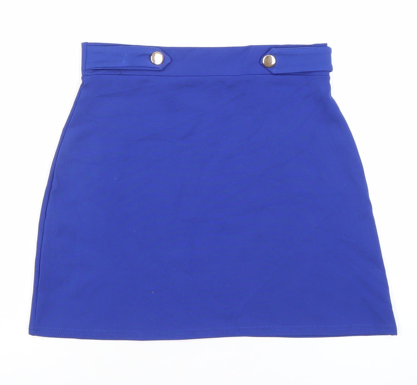 Oasis Women Blue XS Short Pencil Skirt High Waist Jersey Stretch