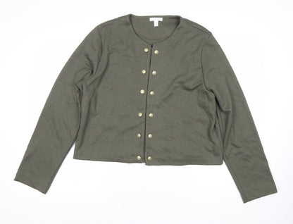 Womens UK Size XL H&M Green Cardigan Jumper