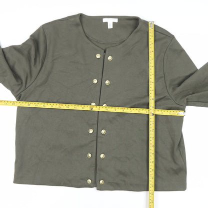 Womens UK Size XL H&M Green Cardigan Jumper