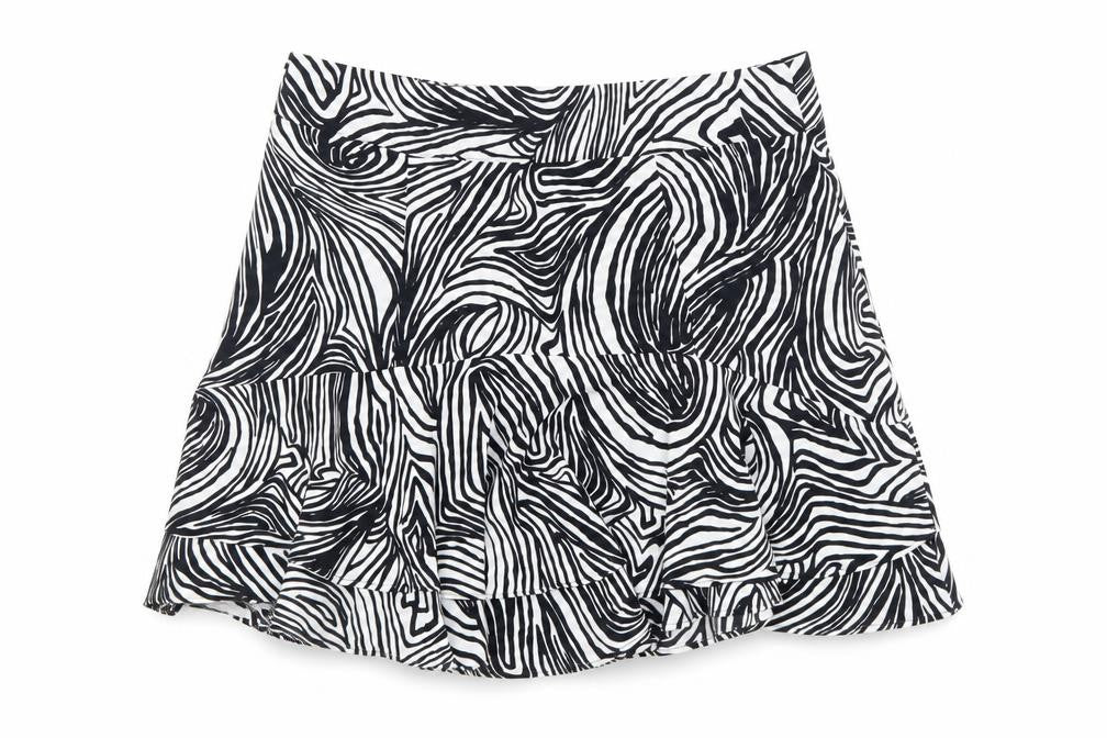 Womens UK Size 12 Topshop Flare Chiffon Skirt