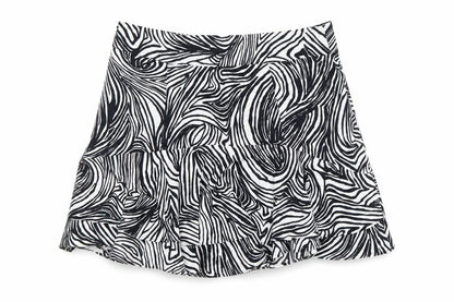 Womens UK Size 12 Topshop Flare Chiffon Skirt
