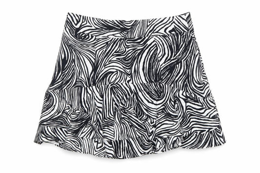 Womens UK Size 12 Topshop Flare Chiffon Skirt